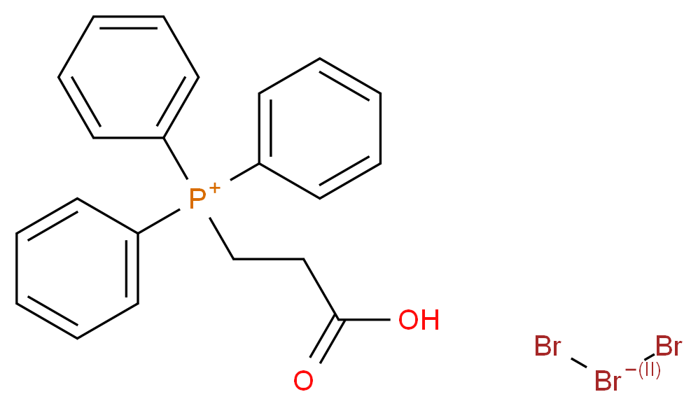 (2-羧乙基)三苯基三溴化膦_分子结构_CAS_55985-85-8)