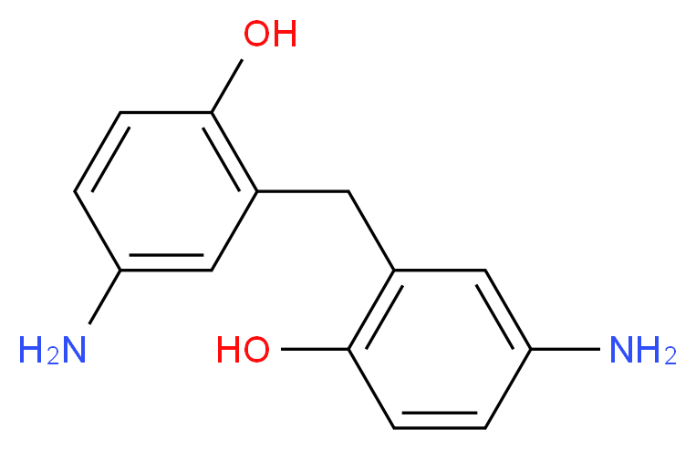 4-amino-2-[(5-amino-2-hydroxyphenyl)methyl]phenol_分子结构_CAS_27311-52-0