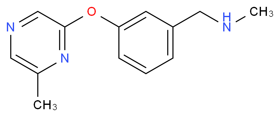 N-methyl-3-[(6-methylpyrazin-2-yl)oxy]benzylamine_分子结构_CAS_912569-66-5)