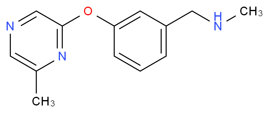 methyl({3-[(6-methylpyrazin-2-yl)oxy]phenyl}methyl)amine_分子结构_CAS_912569-66-5