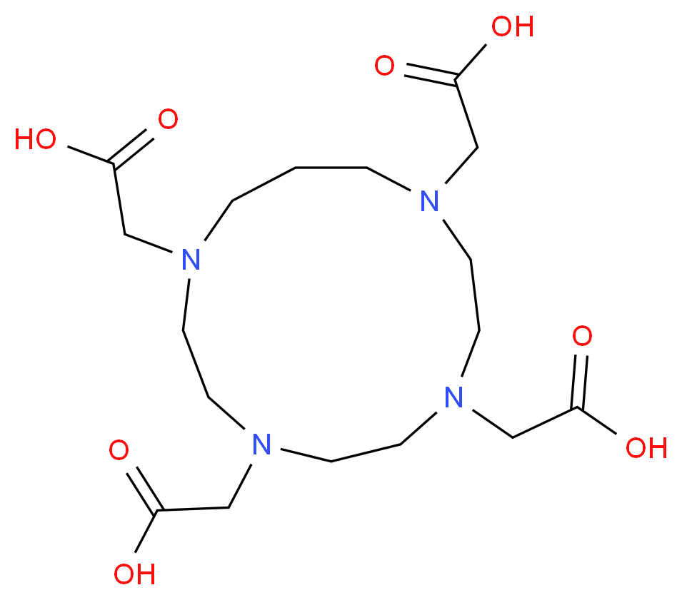 2-[4,7,10-tris(carboxymethyl)-1,4,7,10-tetraazacyclotridecan-1-yl]acetic acid_分子结构_CAS_60239-20-5