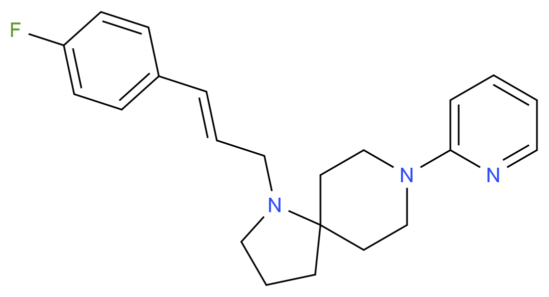 1-[(2E)-3-(4-fluorophenyl)-2-propen-1-yl]-8-(2-pyridinyl)-1,8-diazaspiro[4.5]decane_分子结构_CAS_)