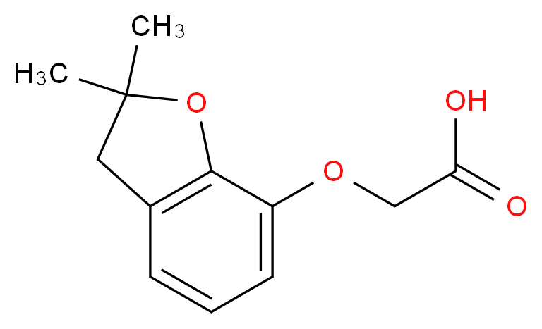 [(2,2-Dimethyl-2,3-dihydro-1-benzofuran-7-yl)oxy]acetic acid_分子结构_CAS_265119-94-6)