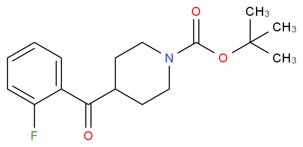 tert-Butyl 4-(2-fluorobenzoyl)piperidine-1-carboxylate_分子结构_CAS_1134327-76-6)