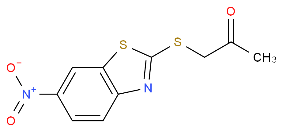 1-[(6-nitro-1,3-benzothiazol-2-yl)sulfanyl]propan-2-one_分子结构_CAS_532951-91-0