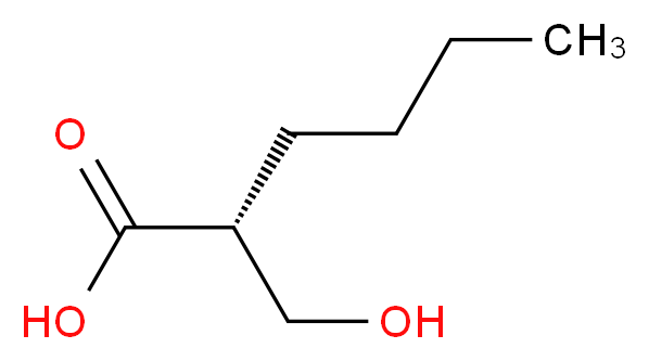 (2R)-2-(hydroxymethyl)hexanoic acid_分子结构_CAS_668485-40-3