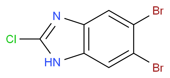 5,6-Dibromo-2-chloro-1H-1,3-benzodiazole_分子结构_CAS_142356-67-0)