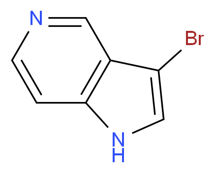 3-bromo-1H-pyrrolo[3,2-c]pyridine_分子结构_CAS_23612-36-4