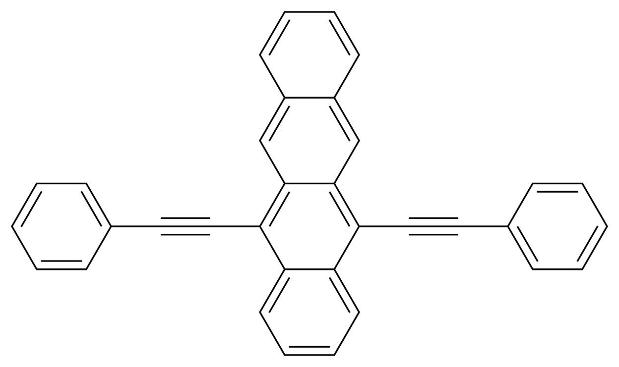 5,12-bis(2-phenylethynyl)tetracene_分子结构_CAS_18826-29-4