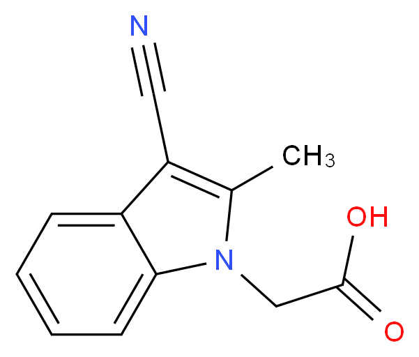 (3-cyano-2-methyl-1H-indol-1-yl)acetic acid_分子结构_CAS_531544-17-9)