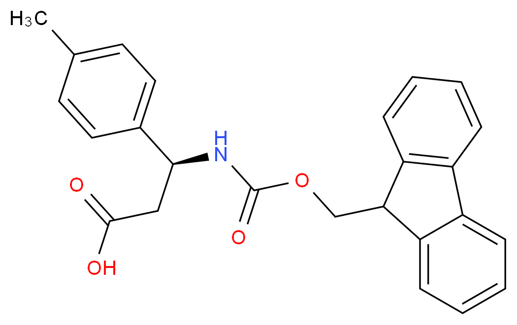 (3S)-3-({[(9H-fluoren-9-yl)methoxy]carbonyl}amino)-3-(4-methylphenyl)propanoic acid_分子结构_CAS_479064-99-8