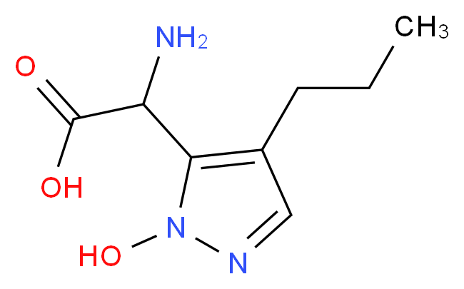 2-amino-2-(1-hydroxy-4-propyl-1H-pyrazol-5-yl)acetic acid_分子结构_CAS_1040283-99-5