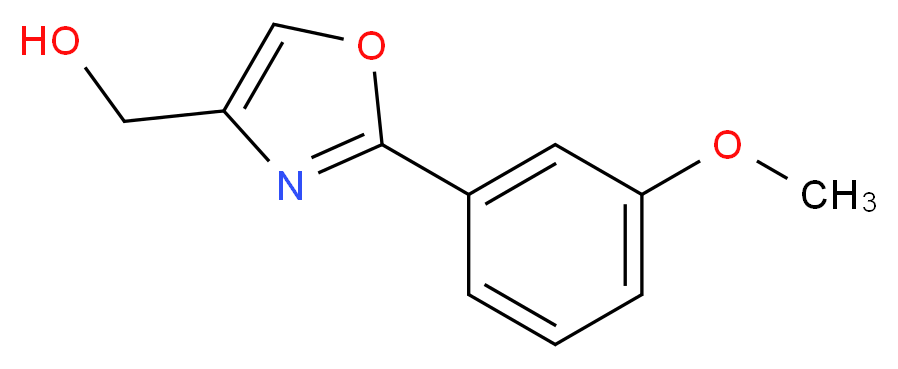 [2-(3-METHOXY-PHENYL)-OXAZOL-4-YL]-METHANOL_分子结构_CAS_885272-69-5)