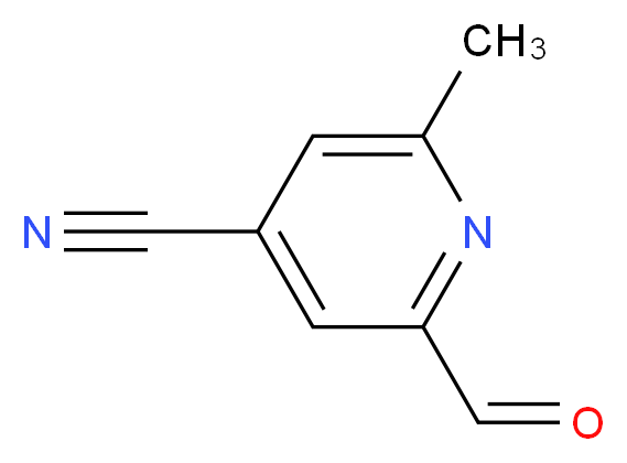 2-formyl-6-methylisonicotinonitrile_分子结构_CAS_448907-01-5)