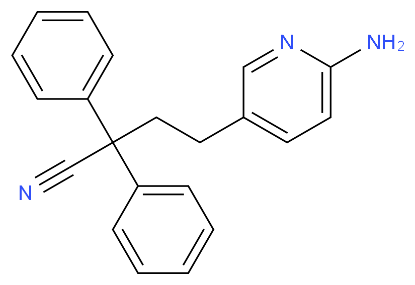 4-(6-aminopyridin-3-yl)-2,2-diphenylbutanenitrile_分子结构_CAS_)