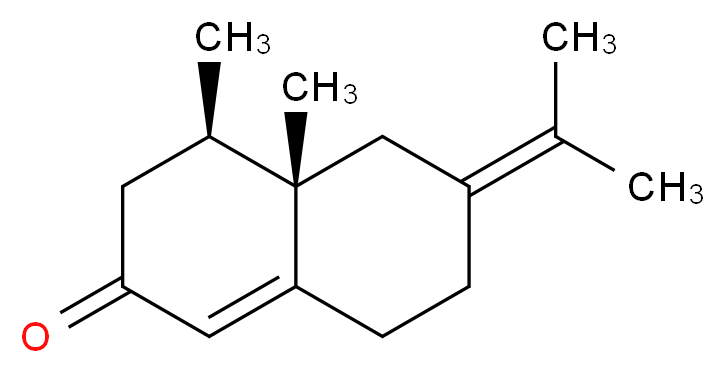 (4R,4aS)-4,4a-dimethyl-6-(propan-2-ylidene)-2,3,4,4a,5,6,7,8-octahydronaphthalen-2-one_分子结构_CAS_15764-04-2