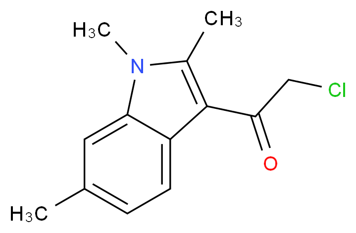2-Chloro-1-(1,2,6-trimethyl-1H-indol-3-yl)-ethanone_分子结构_CAS_)