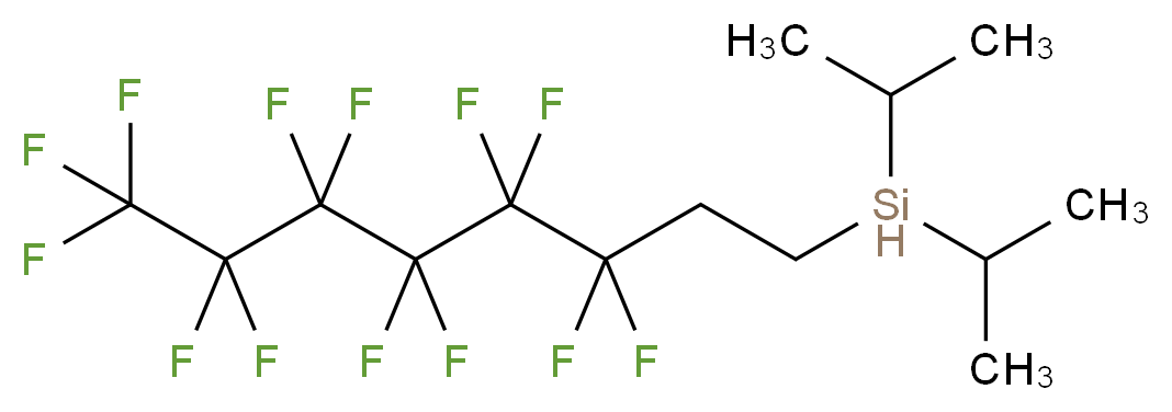 二异丙基(3,3,4,4,5,5,6,6,7,7,8,8,8-十三氟辛基)硅烷_分子结构_CAS_356056-14-9)