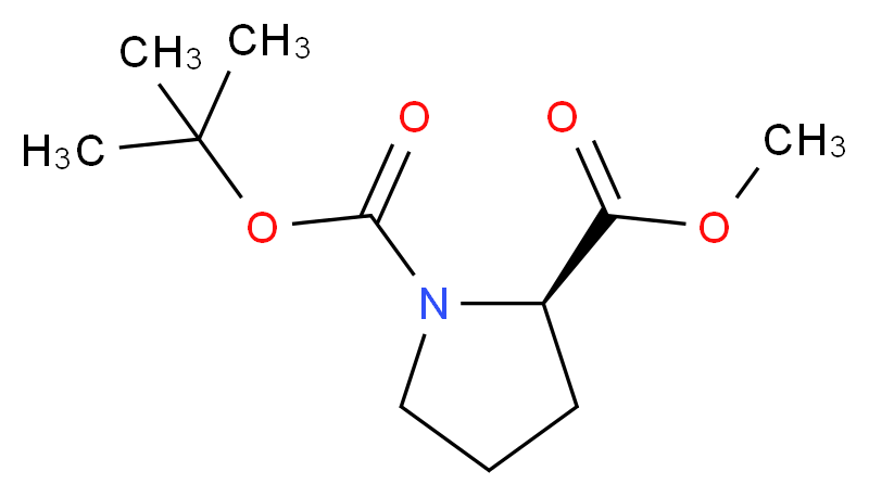 1-tert-Butyl 2-methyl (2R)-pyrrolidine-1,2-dicarboxylate_分子结构_CAS_73323-65-6)