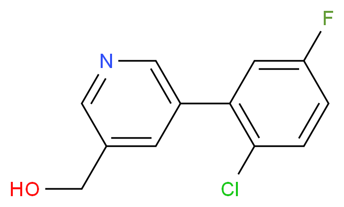 [5-(2-chloro-5-fluorophenyl)pyridin-3-yl]methanol_分子结构_CAS_1346692-30-5