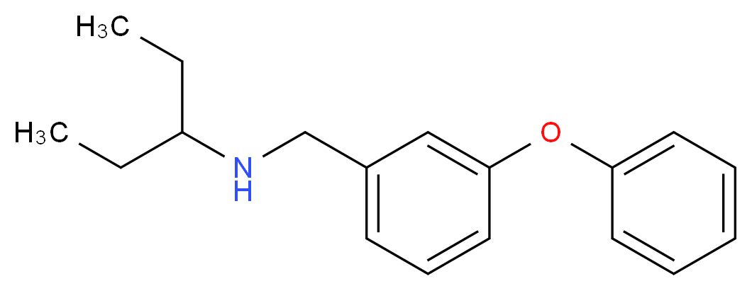 (1-ethylpropyl)(3-phenoxybenzyl)amine_分子结构_CAS_423734-02-5)