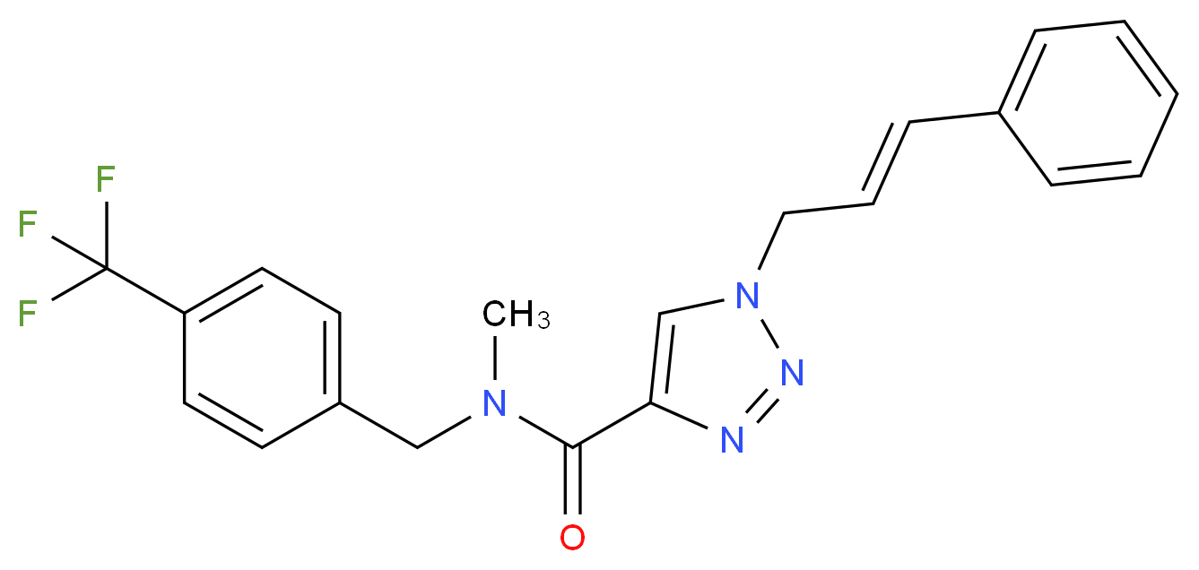 N-methyl-1-[(2E)-3-phenyl-2-propen-1-yl]-N-[4-(trifluoromethyl)benzyl]-1H-1,2,3-triazole-4-carboxamide_分子结构_CAS_)