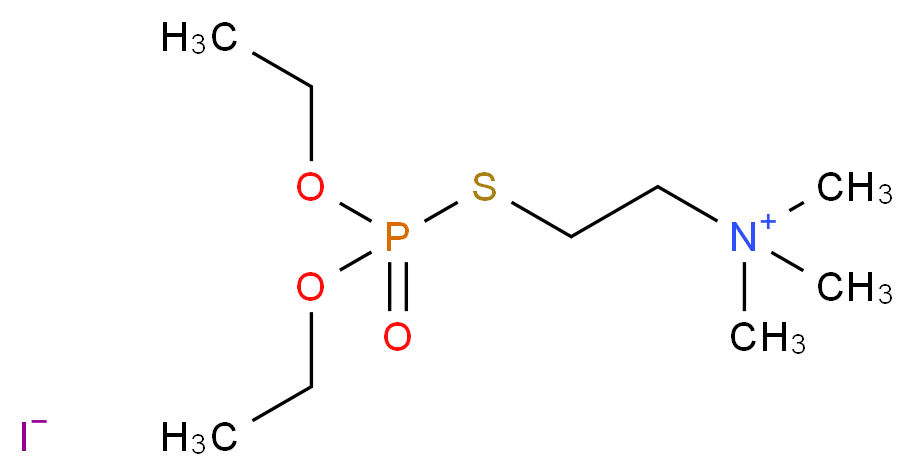 diethyl {[2-(trimethylazaniumyl)ethyl]sulfanyl}phosphonate iodide_分子结构_CAS_6736-03-4