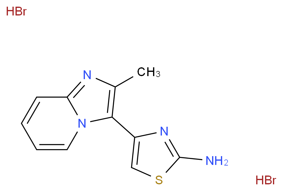 4-(2-Methylimidazo[1,2-a]pyridin-3-yl)-thiazol-2-ylamine dihydrobromide_分子结构_CAS_)