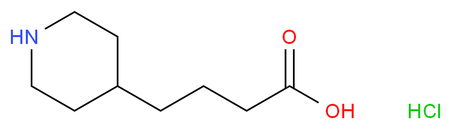 4-(Piperidin-4-yl)butanoic acid hydrochloride_分子结构_CAS_84512-08-3)