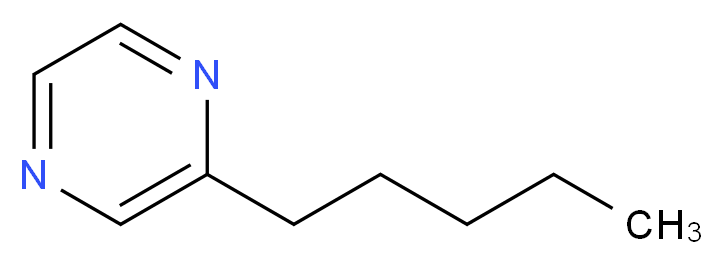 Pentylpyrazine_分子结构_CAS_6303-75-9)