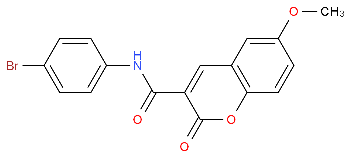 N-(4-bromophenyl)-6-methoxy-2-oxo-2H-chromene-3-carboxamide_分子结构_CAS_314272-99-6