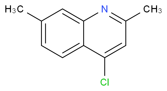 4-chloro-2,7-dimethylquinoline_分子结构_CAS_74949-20-5