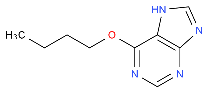 6-butoxy-7H-purine_分子结构_CAS_5454-70-6