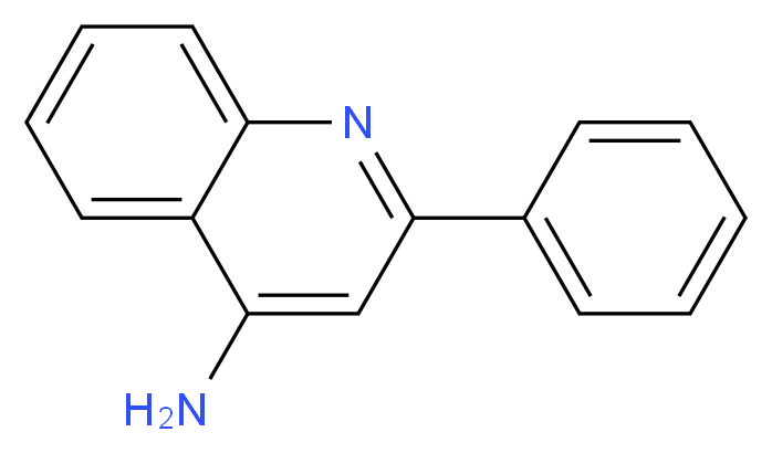 2-phenylquinolin-4-amine_分子结构_CAS_5855-52-7