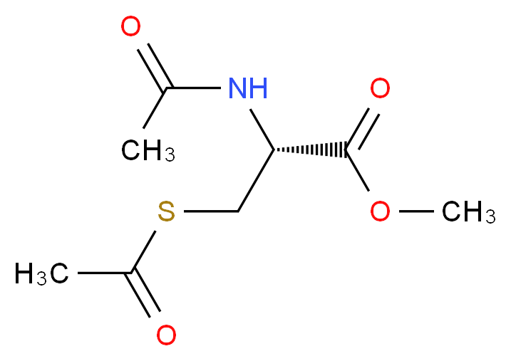 methyl (2R)-3-(acetylsulfanyl)-2-acetamidopropanoate_分子结构_CAS_19547-88-7