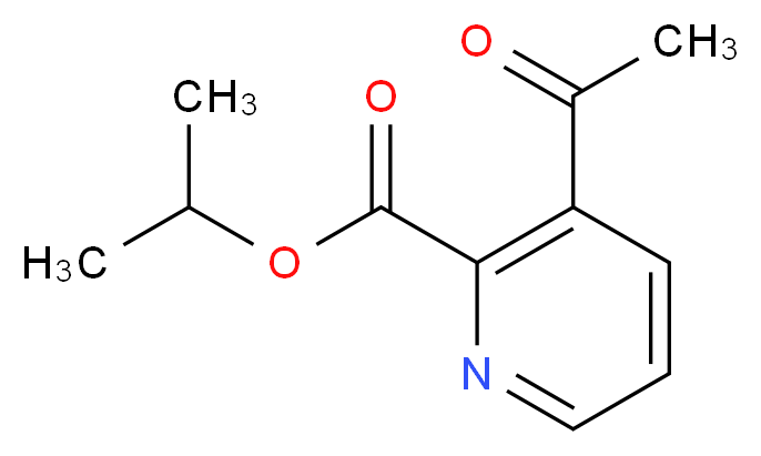 3-乙酰基吡啶-2-甲酸异丙酯_分子结构_CAS_195812-68-1)