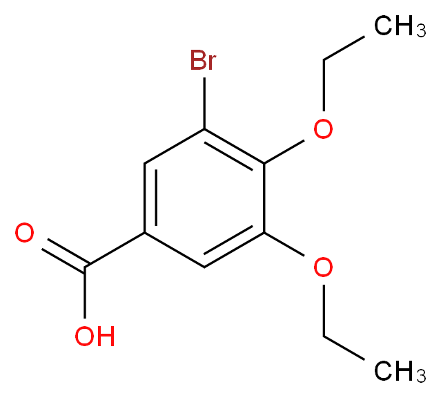 3-Bromo-4,5-diethoxybenzoic acid_分子结构_CAS_)