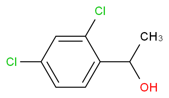 1-(2,4-dichlorophenyl)ethan-1-ol_分子结构_CAS_1475-13-4