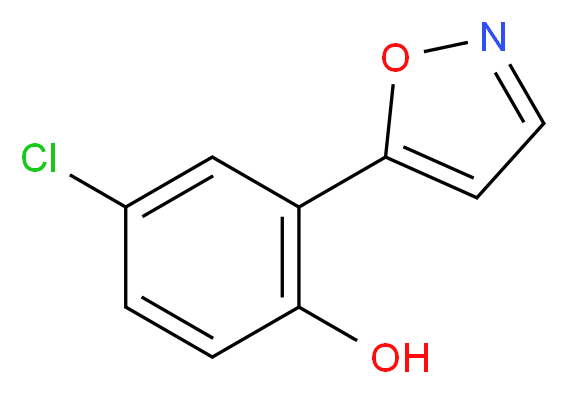 4-Chloro-2-isoxazol-5-ylphenol_分子结构_CAS_86176-56-9)