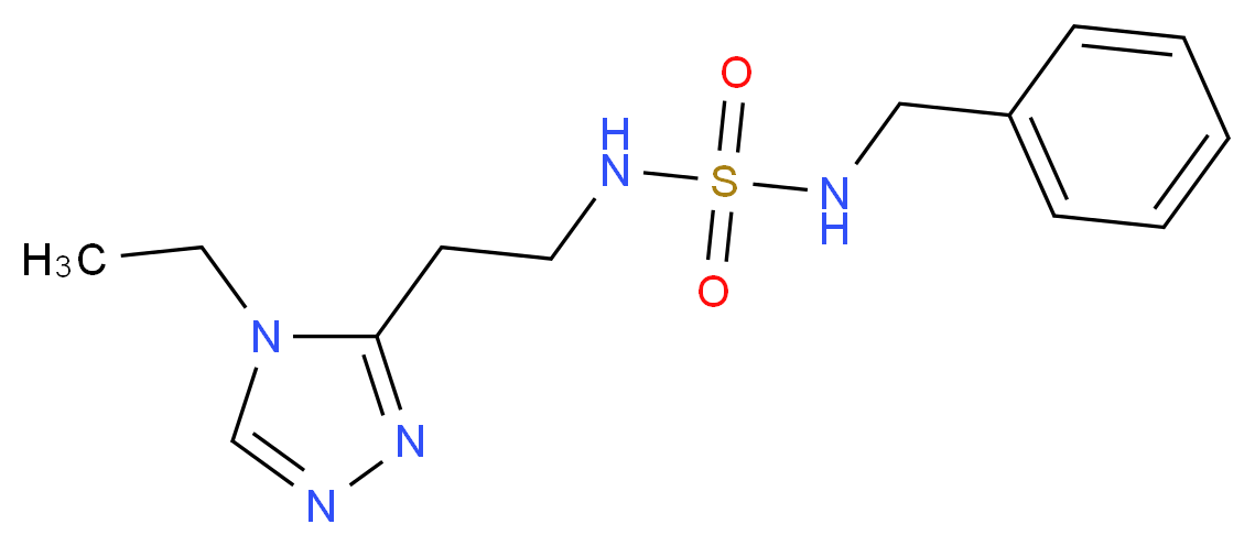 N-benzyl-N'-[2-(4-ethyl-4H-1,2,4-triazol-3-yl)ethyl]sulfamide_分子结构_CAS_)