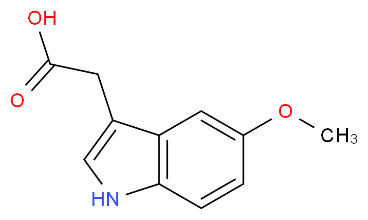 5-甲氧基-3-吲哚乙酸_分子结构_CAS_3471-31-6)