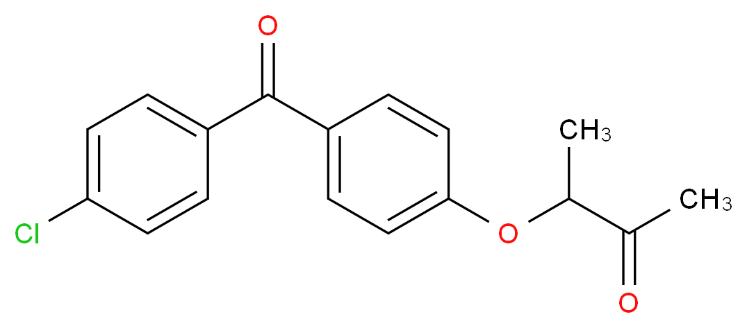 3-[4-(4-Chlorobenzoyl)phenoxy]-2-butanone(Fenofibrate Impurity)_分子结构_CAS_217636-47-0)