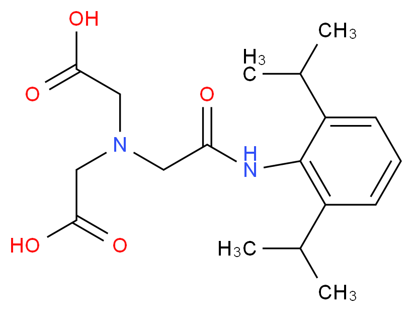 2-[({[2,6-bis(propan-2-yl)phenyl]carbamoyl}methyl)(carboxymethyl)amino]acetic acid_分子结构_CAS_65717-97-7