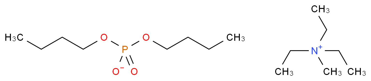 triethyl(methyl)azanium dibutyl phosphate_分子结构_CAS_947601-90-3