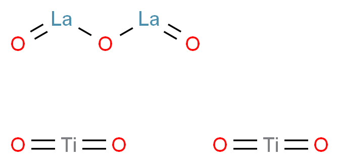 bis(dioxotitanium); oxo[(oxolanthanio)oxy]lanthanum_分子结构_CAS_12031-47-9