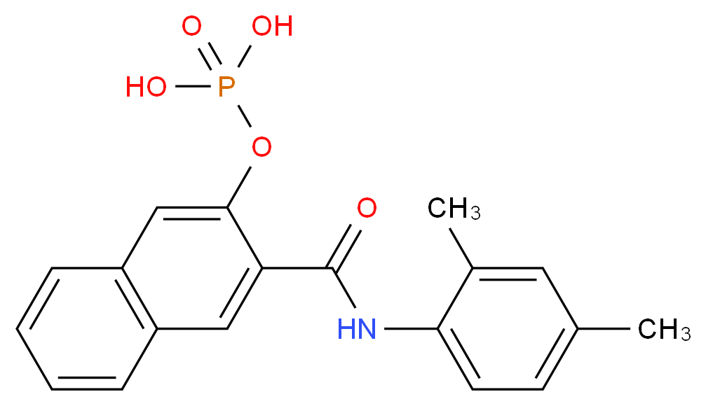 ({3-[(2,4-dimethylphenyl)carbamoyl]naphthalen-2-yl}oxy)phosphonic acid_分子结构_CAS_1596-56-1