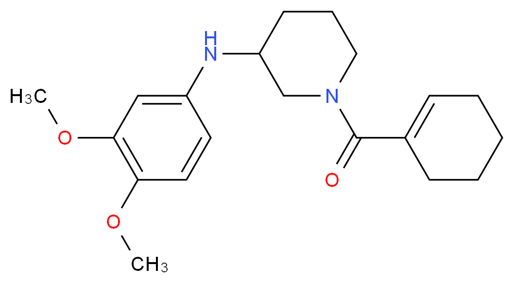 1-(1-cyclohexen-1-ylcarbonyl)-N-(3,4-dimethoxyphenyl)-3-piperidinamine_分子结构_CAS_)