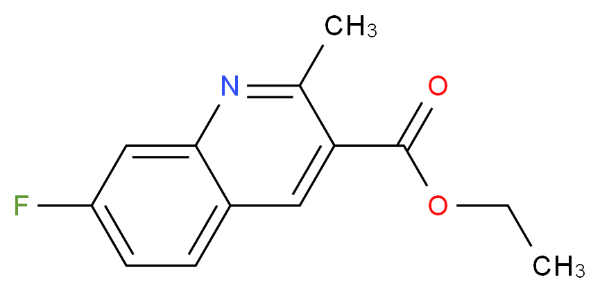 7-FLUORO-2-METHYLQUINOLINE-3-CARBOXYLIC ACID ETHYL ESTER_分子结构_CAS_948290-76-4)