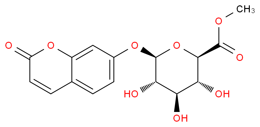 methyl (2R,3R,4R,5S,6R)-3,4,5-trihydroxy-6-[(2-oxo-2H-chromen-7-yl)oxy]oxane-2-carboxylate_分子结构_CAS_1176514-11-6