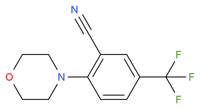 2-(morpholin-4-yl)-5-(trifluoromethyl)benzonitrile_分子结构_CAS_677749-94-9